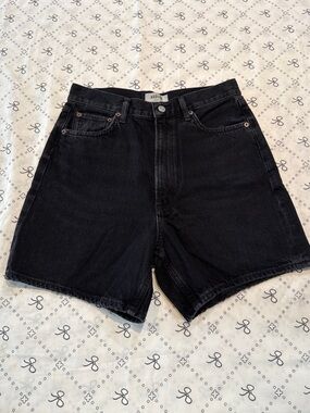 Agolde Black Denim Jean shorts Stella High Rise size 28